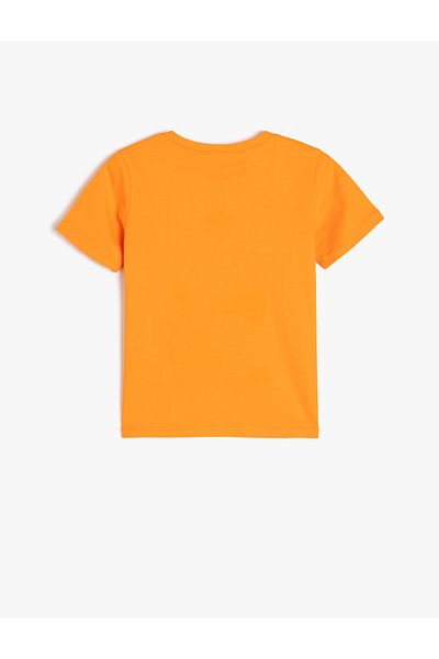 Koton Skeleton Crew Neck Printed Short Sleeve Cotton T-Shirt