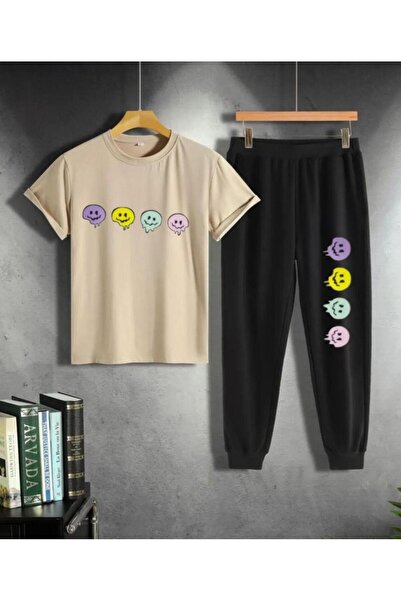 Topçu Emoji Baskılı Eşofman Takımı