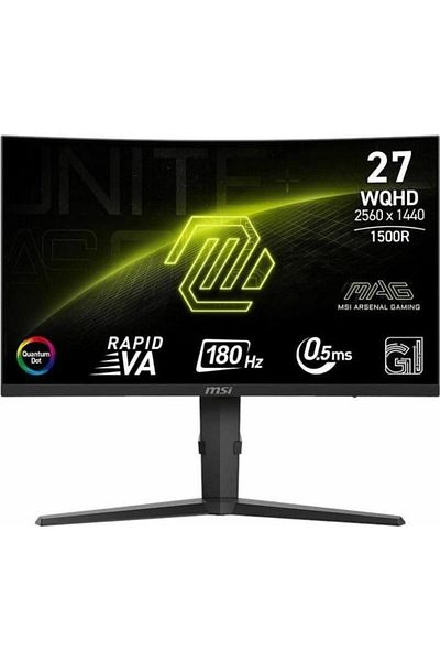 MSI Monitor Gaming Rapid VA LED MSI 27" MAG 275CQRF QD E2, WQHD (2560 x 1440),Ecran curbat,180 Hz,0.5 ms