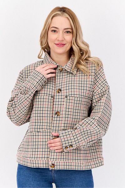 Esprit Women Checkered Jacket Shirt, Multicolor