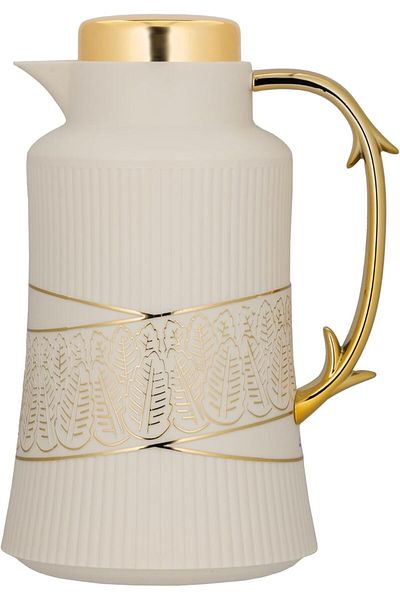ALSAIF Deva Coffee And Tea Vaccum Flask In Beige / Leak-proof And Keeps Drinks Hot 1 Liter