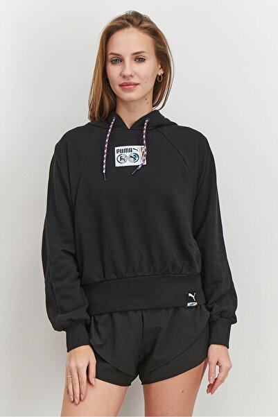 Puma Women Sportswear Fit Long Sleeve Running Sweatshirt, Black