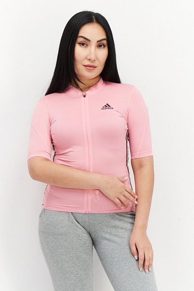 adidas Women Sportswear Fit Short Sleeves Running Top, Pink
