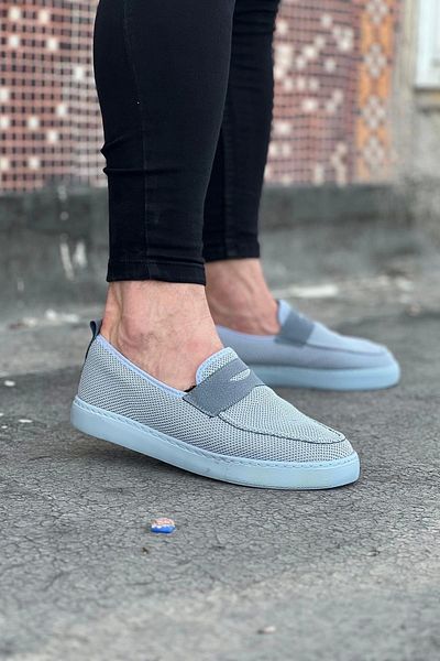 melfxxl eticaret Wg061 Gray Knitwear Ballerina Men's Casual Shoes