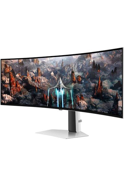 Samsung Monitor OLED Samsung Odyssey G9, 49", WQHD, Ecran curbat, FreeSync, 240Hz, 0,03Ms (Alb)