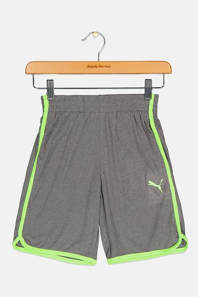 Puma Kids Boy Pull On Brand Logo Shorts, Grey