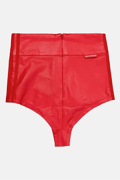 adidas Women Sportswear Fit Brand Logo Aerobics Shorts, Red