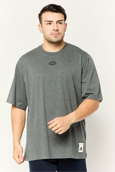 adidas Men Sportswear Fit Short Sleeves Outdoor T-shirt, Dark Grey