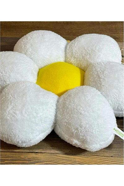Özgüner Oyuncak Daisy Design Plush Throw Pillow Cushion for Living Room and Bedroom