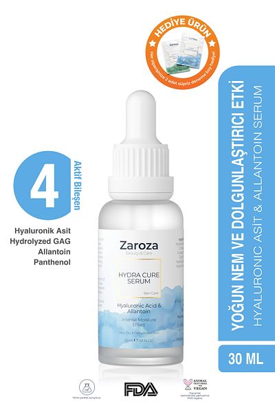 ZAROZA Hydra Cure Serum - 30 ml (Hyaluronic Serum & Allantoin)