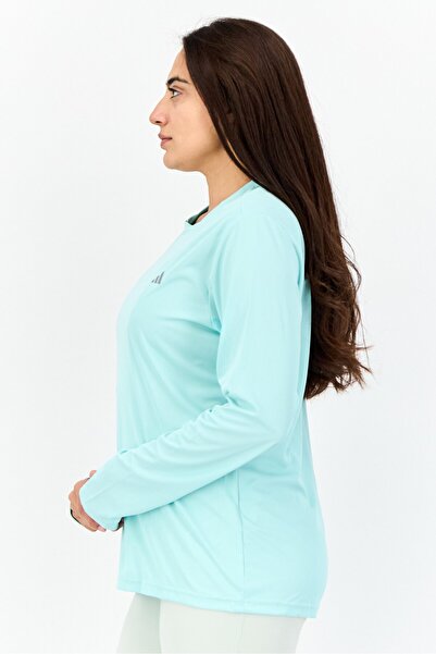 adidas Women Sportswear Fit Long Sleeve Running Top, Tuqouise