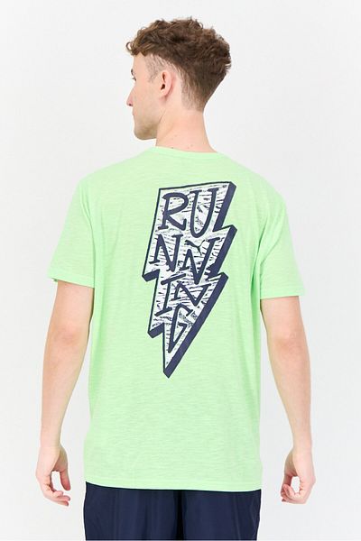 Puma Men Sportswear Fit Short Sleeve Running T-Shirt, Lime Green