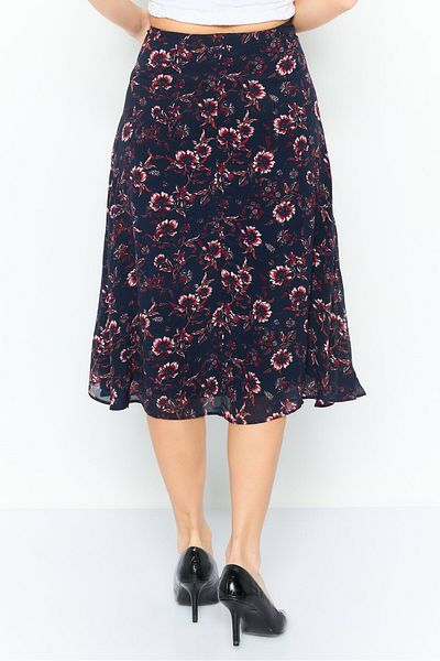 Tommy Hilfiger Women Floral Printed Basic Mini Skirt, Navy Combo