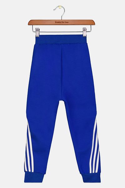 adidas Kids Boy Brand Logo Sweatpants, Blue/white