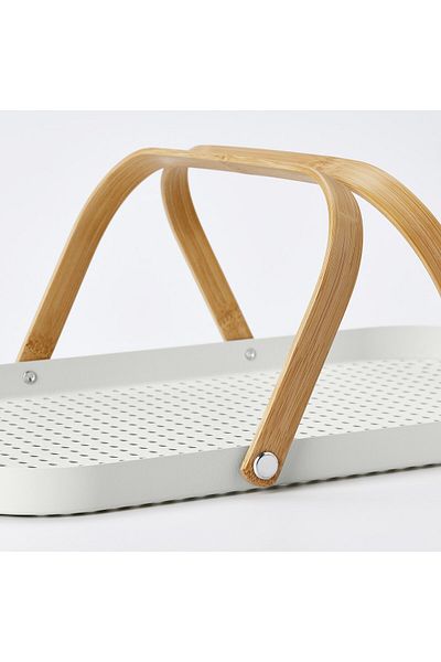 IKEA Grönfisk Bamboo Tray With Folding Handles 46x30 Cm – Durable, Space-saving, Easy To Carry