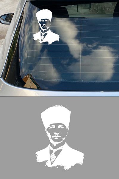 New Jargon Autocolant Siluetă Ataturk Autocolant Auto Autocolant 20x15 Cm