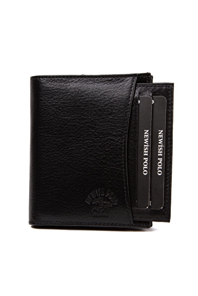 Newish Polo Men's Black Genuine Leather Wallet and Card Holder