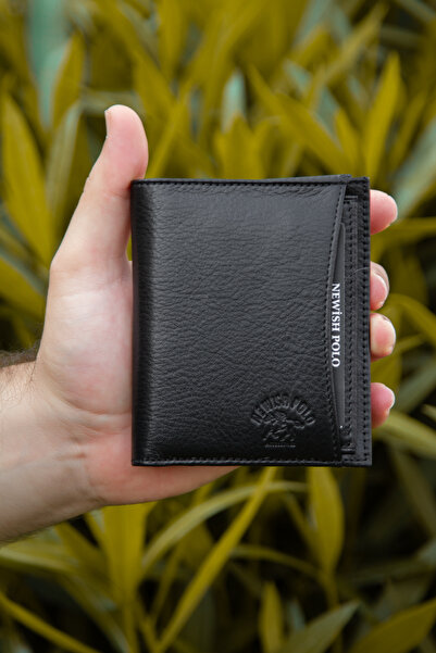Newish Polo Men's Black Genuine Leather Wallet and Card Holder
