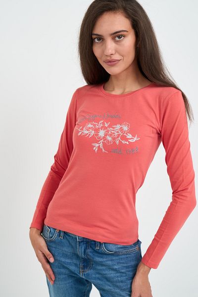 Lee Cooper Tricou dama cu maneca lunga cu imprimeu logo