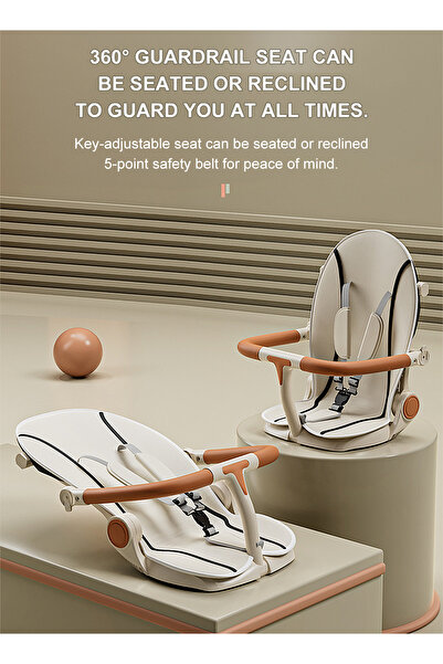 Ma Baby Children's Tricycle, 4-in-1 Kids Folding Tricycle with Adjustable Push Handle, Removable Canopy,