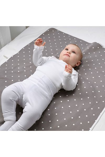 IKEA LEN Babycare mat, dotted/grey, 90 x 70 cm