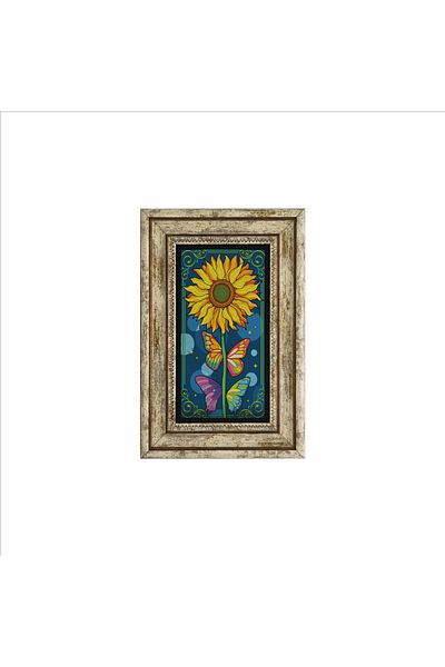 Sadrazam Pictură cu piatră naturală imprimată cu floarea soarelui (20 X 30 DRG-98)