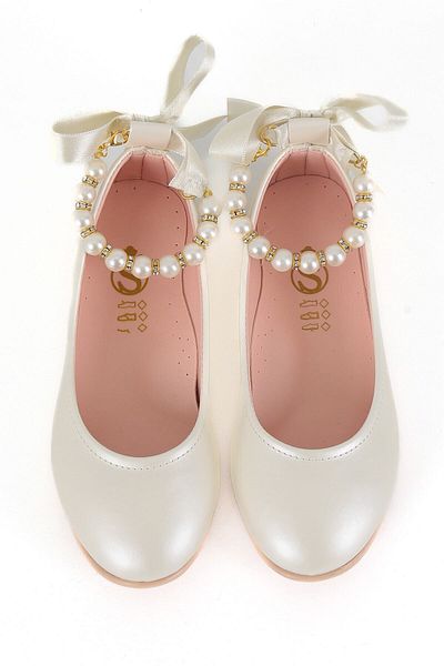 SIRRI Girl's Pearl Ballerina Shoes
