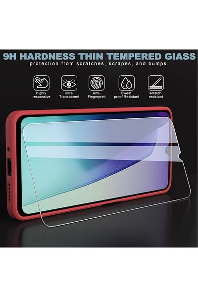 AWH Xiaomi Redmi 14C 4G with 2 Tempered Glass Screen Protector, Redmi 14C Silicone Slim Case