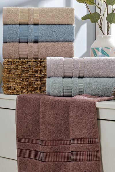 Eponj Home Set of 6 Hand Towels 50X85 Stars