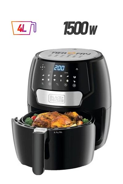 Black&Decker Digital Aero Fry - 13 in 1, 4 L Non-Stick Pan - 60 Mins Timer - 4 L 1500 W AF4037-B5