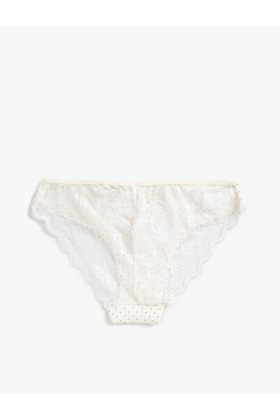 Koton Βαμβακερή δαντέλα Λεπτομερή βραζιλιάνικη βασική κιλότα