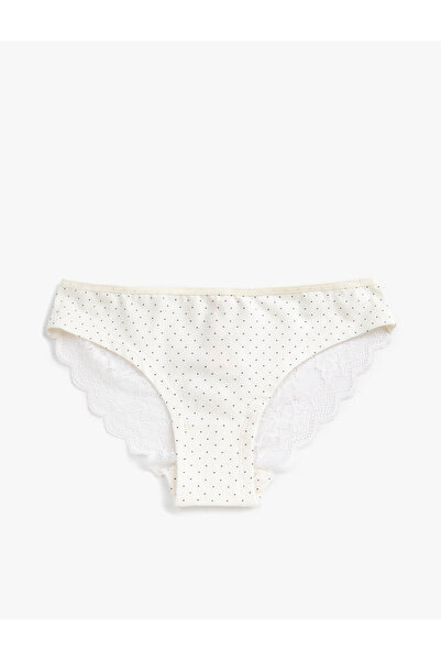 Koton Βαμβακερή δαντέλα Λεπτομερή βραζιλιάνικη βασική κιλότα