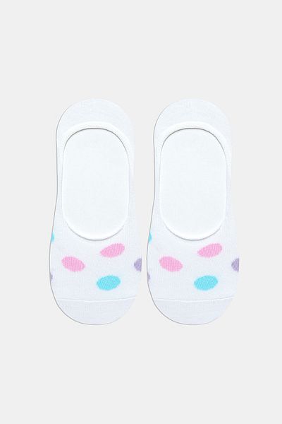Penti Big Dots White and Pink - Комплект от 3 чорапа за балерини