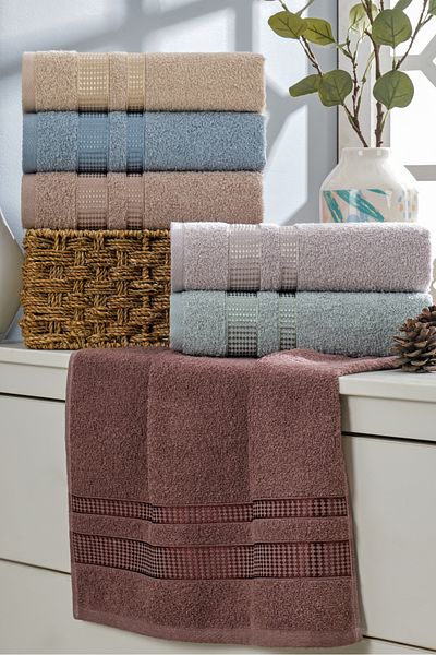 Eponj Home Set of 6 Hand Towels 50X85 Stars