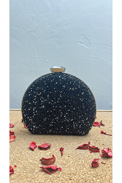 BUKAWEAR Geantă de rochie model flacon de apă cu piatră neagră pentru femei