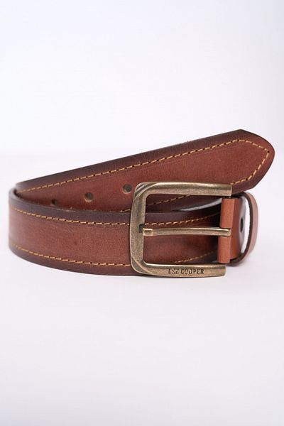 Lee Cooper Men's leather belt with logo details