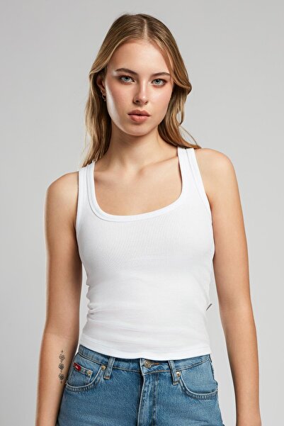 Lee Cooper Raina Women's 100% Cotton O Neck Undershirt White