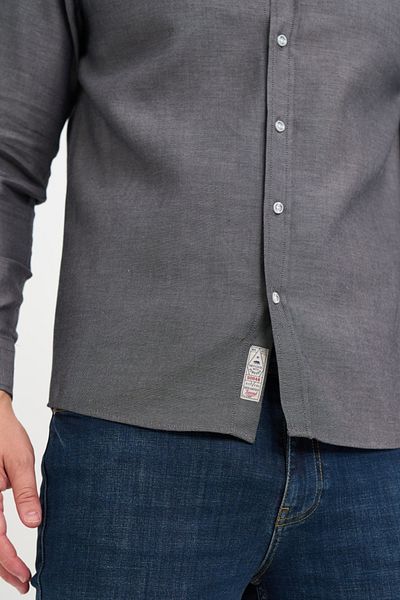 Timeout Men's regular long-sleeved shirt with applied logo