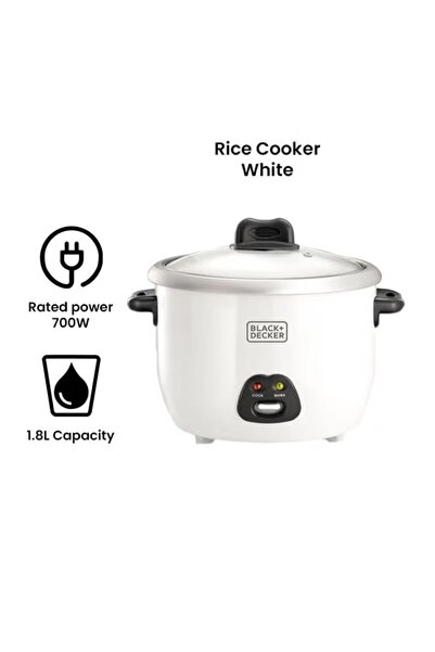 Black&Decker Rice Cooker, 10-Cup, 588-700W, Nonstick Bowl, Auto Warm, Quick Meals, 700 W RC1850-B5