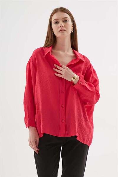 Fashion Friends Oversize Gömlek Fuşya