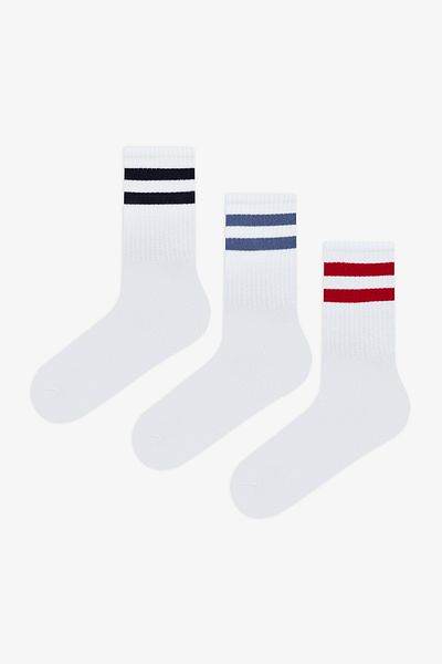 Penti Herren Stripe Tennis 3er-Pack mehrfarbige Socken