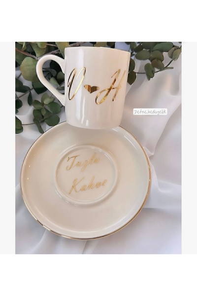 Defne Hediyelik Fincan Isteme Fincanı Damat Kahvesi