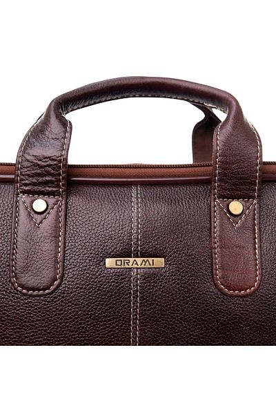 ORAMI PROFESSIONAL PREMIUM LEATHER LAPTOP BAG WITH SHOULDER STRAP