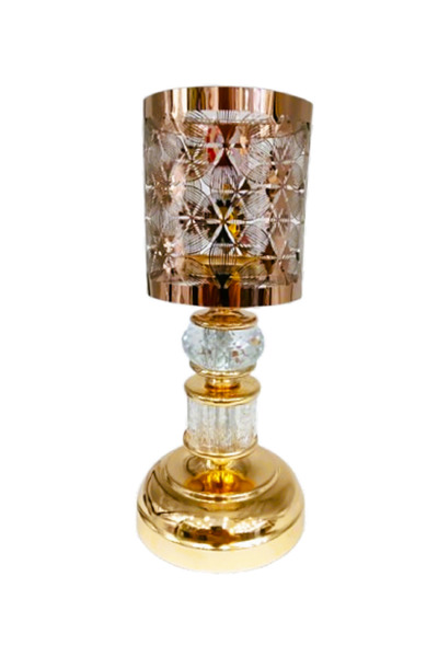 NO NAME شمعدان حامل شموع ذهبي ملكي