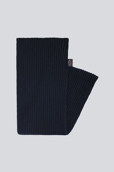 PAUL&SHARK Men's Brand Logo Printed Navy Blue Scarf 11317031 -050