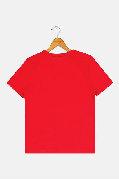 GAP Kids Boy Round Neck Short Sleeve Brand Logo T-shirts, Red