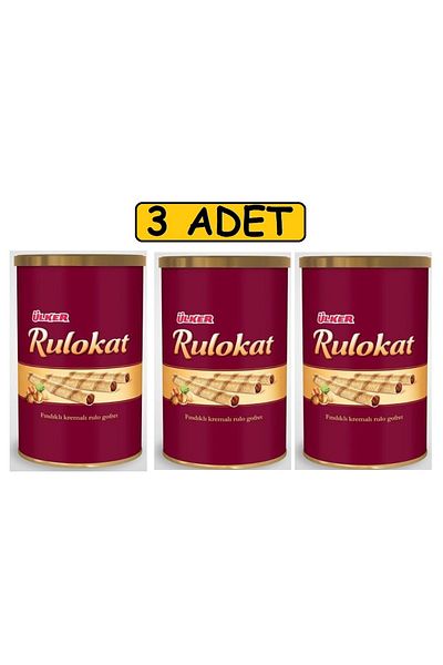Ülker Külker Rulokat Roller with Buckle Gofret 170Gr Set of 3