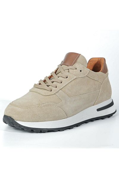 TETRİ Livius Model Genuine Leather Men's Camel Sneakers