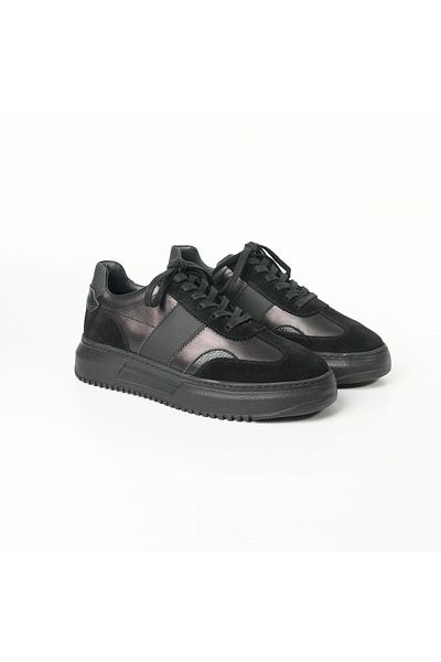 TETRİ Missouri Model Genuine Leather Handmade Men's Black Sneakers