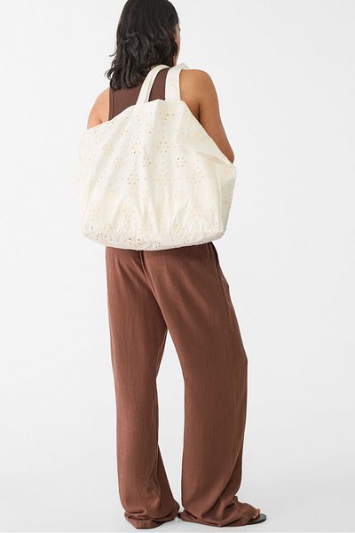 Stradivarius Embroidered fabric bag